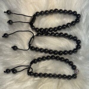 New! Dark Grey Beaded Bracelets sold separately but will sell together!